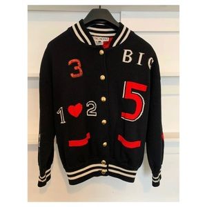 Vintage Escada lined sweater jacket-hearts numbers